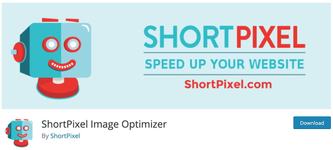 download page for the wordpress image optimization plugin shortpixel