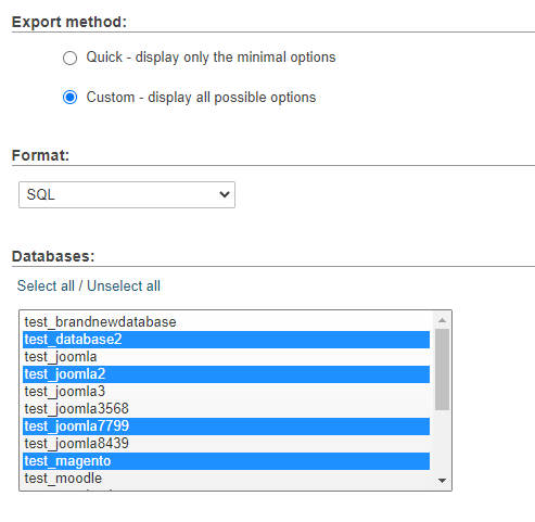 How to Back Up a MySQL Database, Backing up multiple databases 2