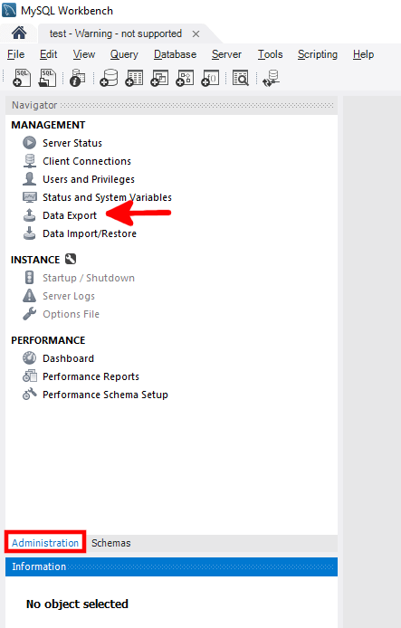 How to Back Up a MySQL Database, Creating a Database Backup With MySQL Workbench 2